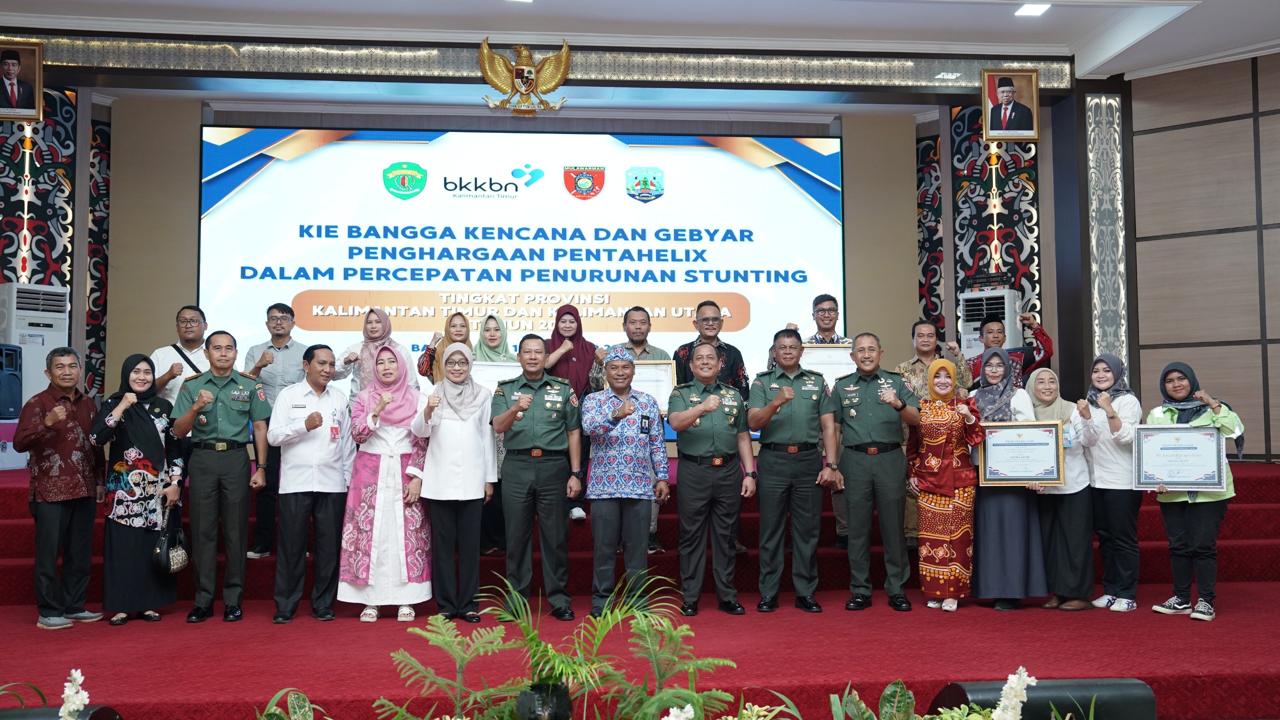 Kodam VI/Mulawarman Gelar Acara KIE Bangga Kencana dan Gebyar Penghargaan Pentahelix Percepatan Penurunan Stunting Tingkat Provinsi Kaltim dan Kaltara