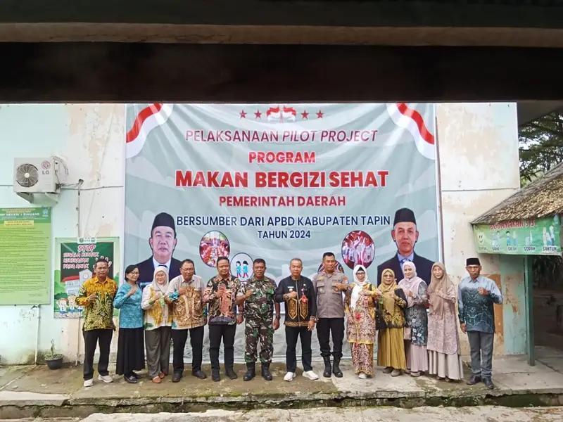 Danramil 1010-04/Binuang Hadiri Pelaksanaan Pilot Project Program Makan Bergizi Sehat Pemerintah Daerah Kabupaten Tapin
