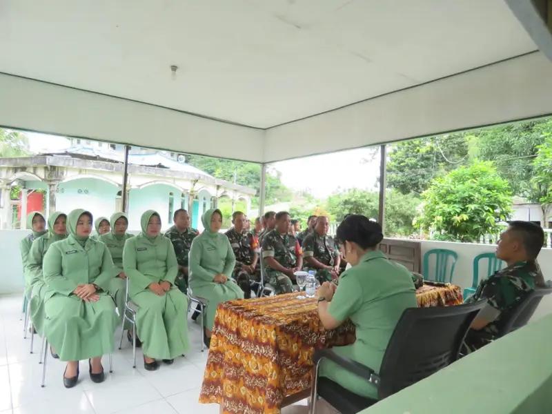 Secara Resmi Dandim 1010/Tapin Kunjungi Koramil Piani Didampingi Ketua Persit KCK Cabang XXXII