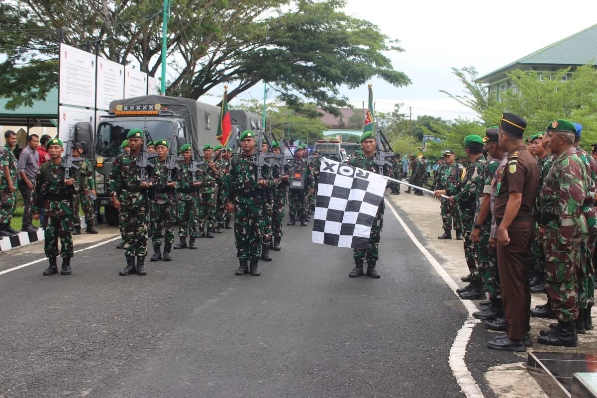 Danrem Aji Surya Natakesuma Lepas Peleton Beranting Yudha Wastu Pramuka Jaya
