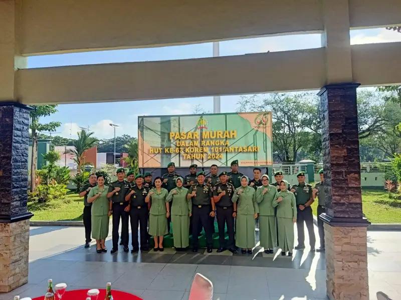 Meriahkan HUT Korem 101/Antasari, Kodim Barito Kuala Berpartisipasi pada Acara Pasar Murah