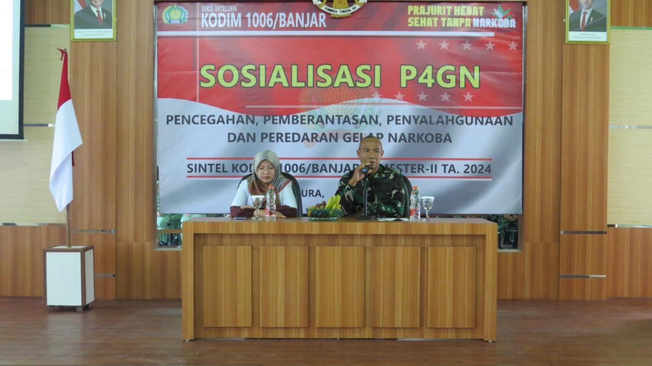 Penyuluhan P4GN Narkoba dan Tes Urine Prajurit Digelar Dimakodim 1006/Banjar