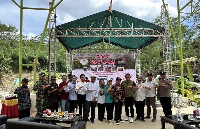Babinsa Wono Sari Hadiri Soft Opening Wisata Goa Batu Tapak Raja