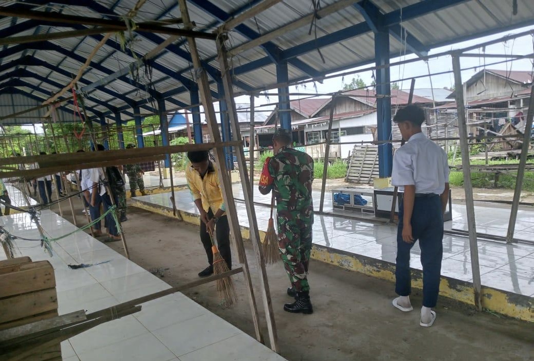 Antisipasi Banjir, Koramil 1005-11/Tabunganen Gelar Karbak