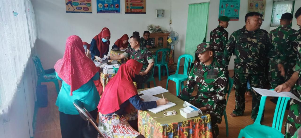Posbindu PTM Tanah Grogot Cek Kesehatan Prajurit Kodim 0904/Paser beserta Keluarga