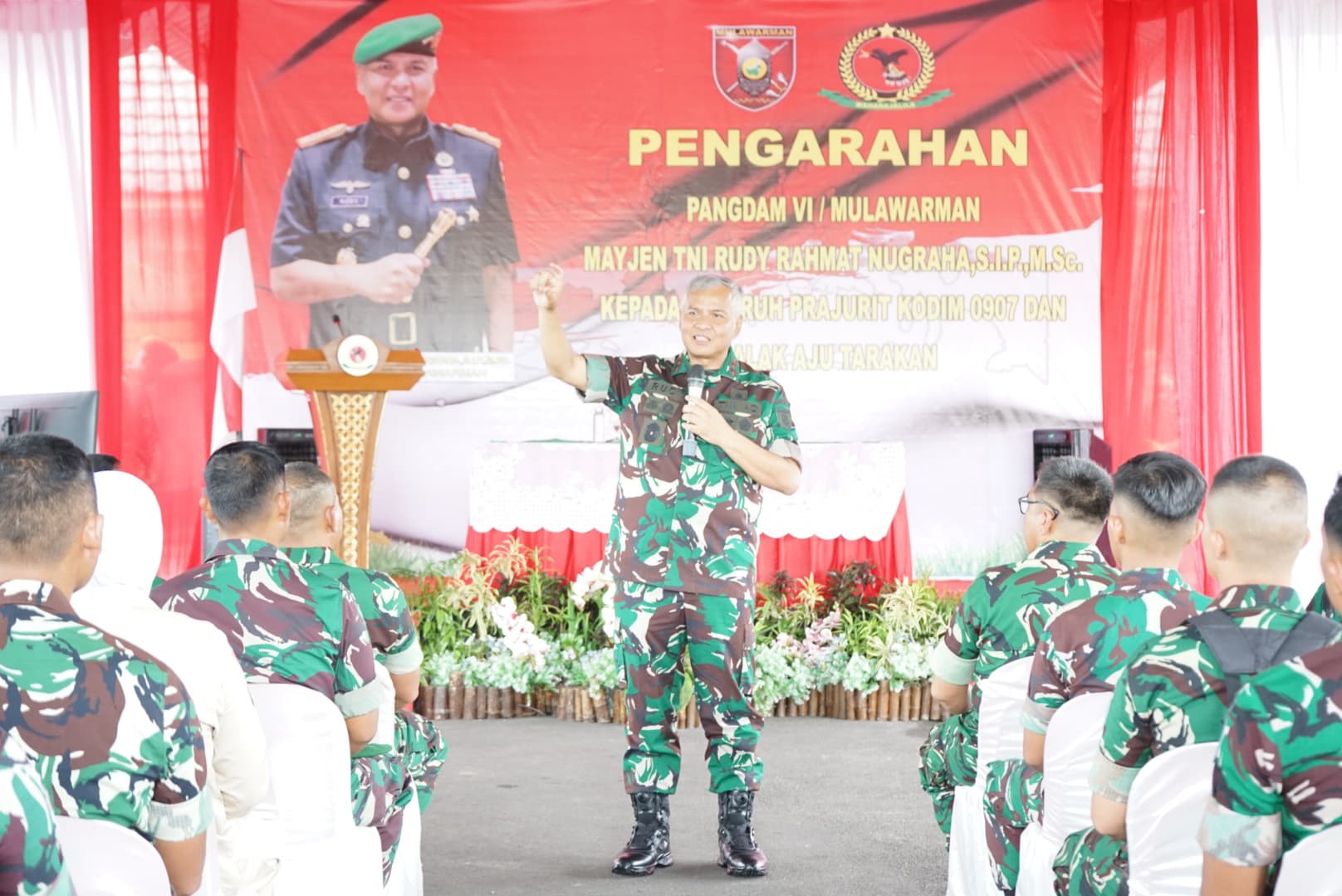 Pangdam VI/Mulawarman Mayjen TNI Rudy Rachmat Nugraha, S.I.P., M.Sc. Lakukan Kunjungan Kerja Perdana Di Kota Tarakan
