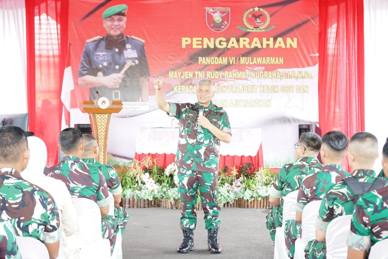 Pangdam VI/Mulawarman Mayjen TNI Rudy Rachmat Nugraha, S.I.P., M.Sc. Lakukan Kunjungan Kerja Perdana Di Kota Tarakan