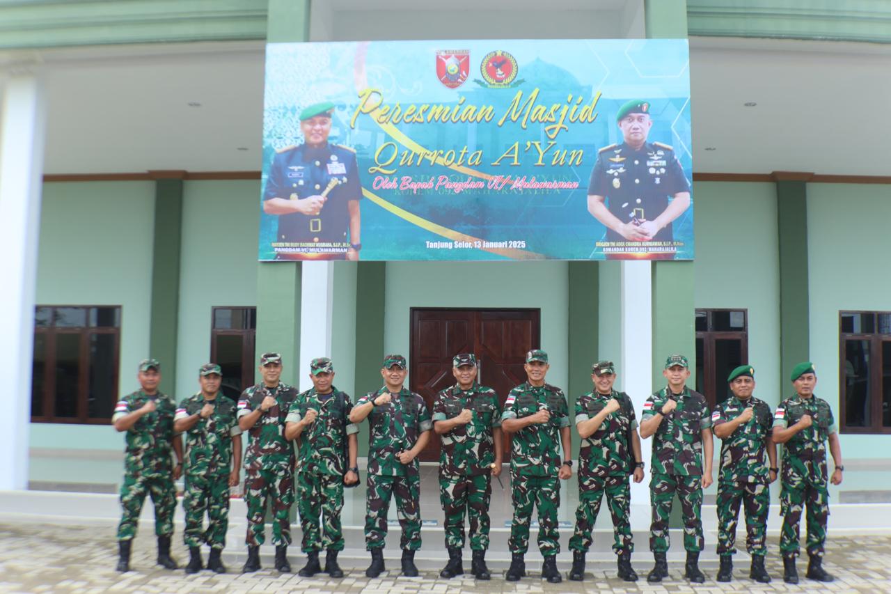 Pangdam VI/Mulawarman Resmikan Masjid di Korem 092/Maharajalila