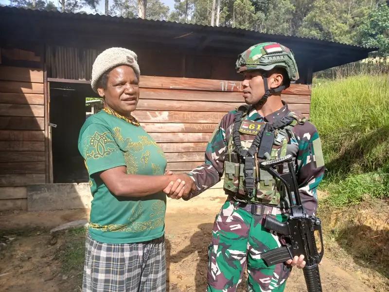Satgas Yonif 614/RJP Jalin Kerjasama dengan Tokoh Masyarakat Distrik Yugungwi