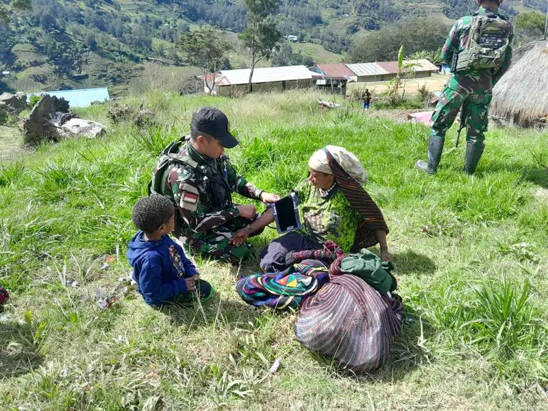 Satgas Yonif 614/Raja Pandhita Berikan Pelayanan Kesehatan Gratis