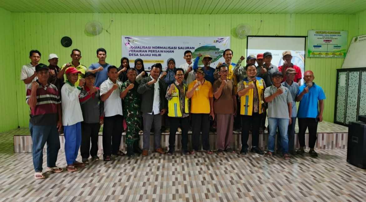Sosialisasi Normalisasi Saluran Perairan Persawahan di Desa Sajau Hilir