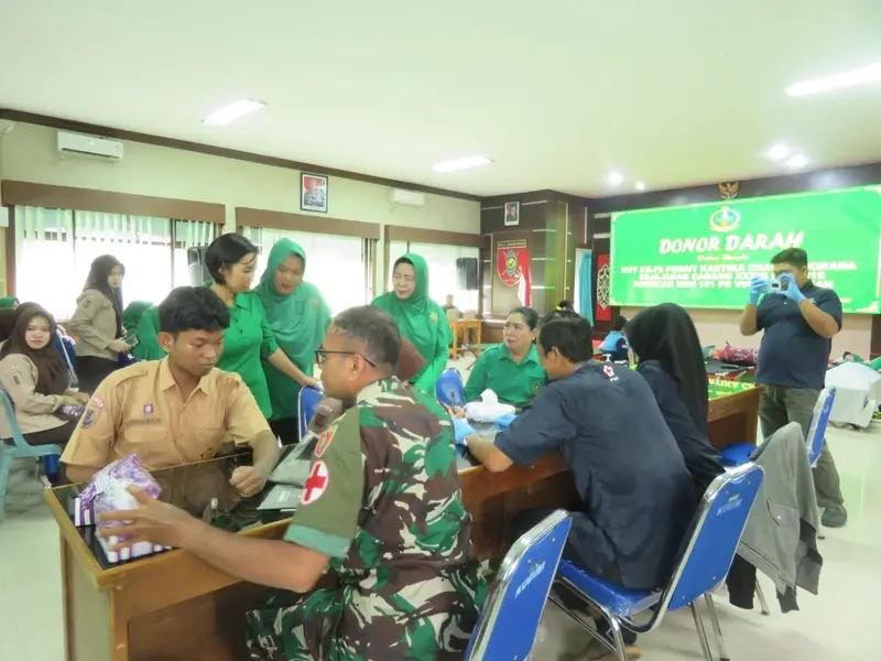 Lebih 200 Orang Ikuti Donor Darah Dalam Rangka HUT Persit Ke-79