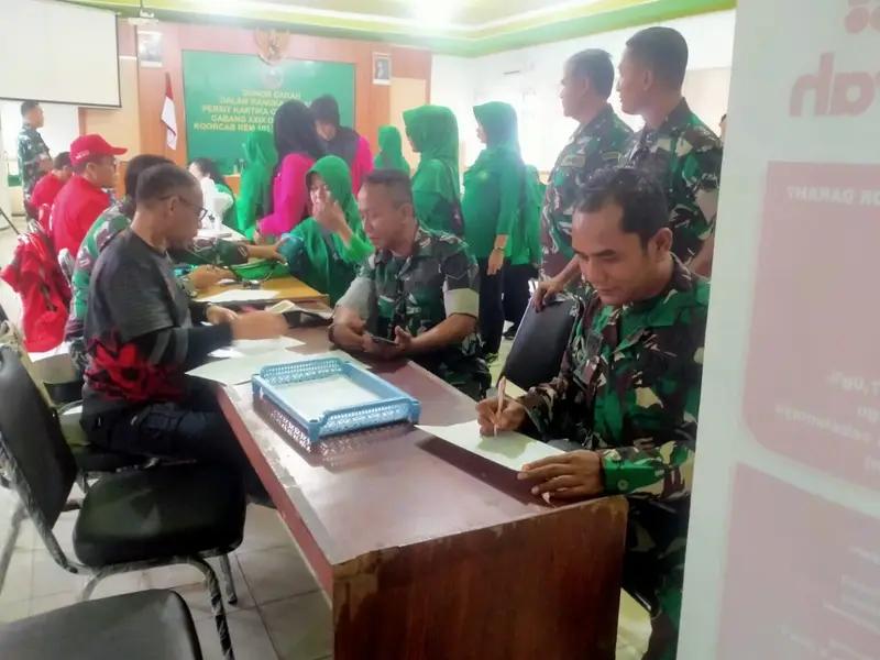 Kodim 1006/Banjar Gelar Donor Darah Dalam Rangka HUT Persit Ke-79