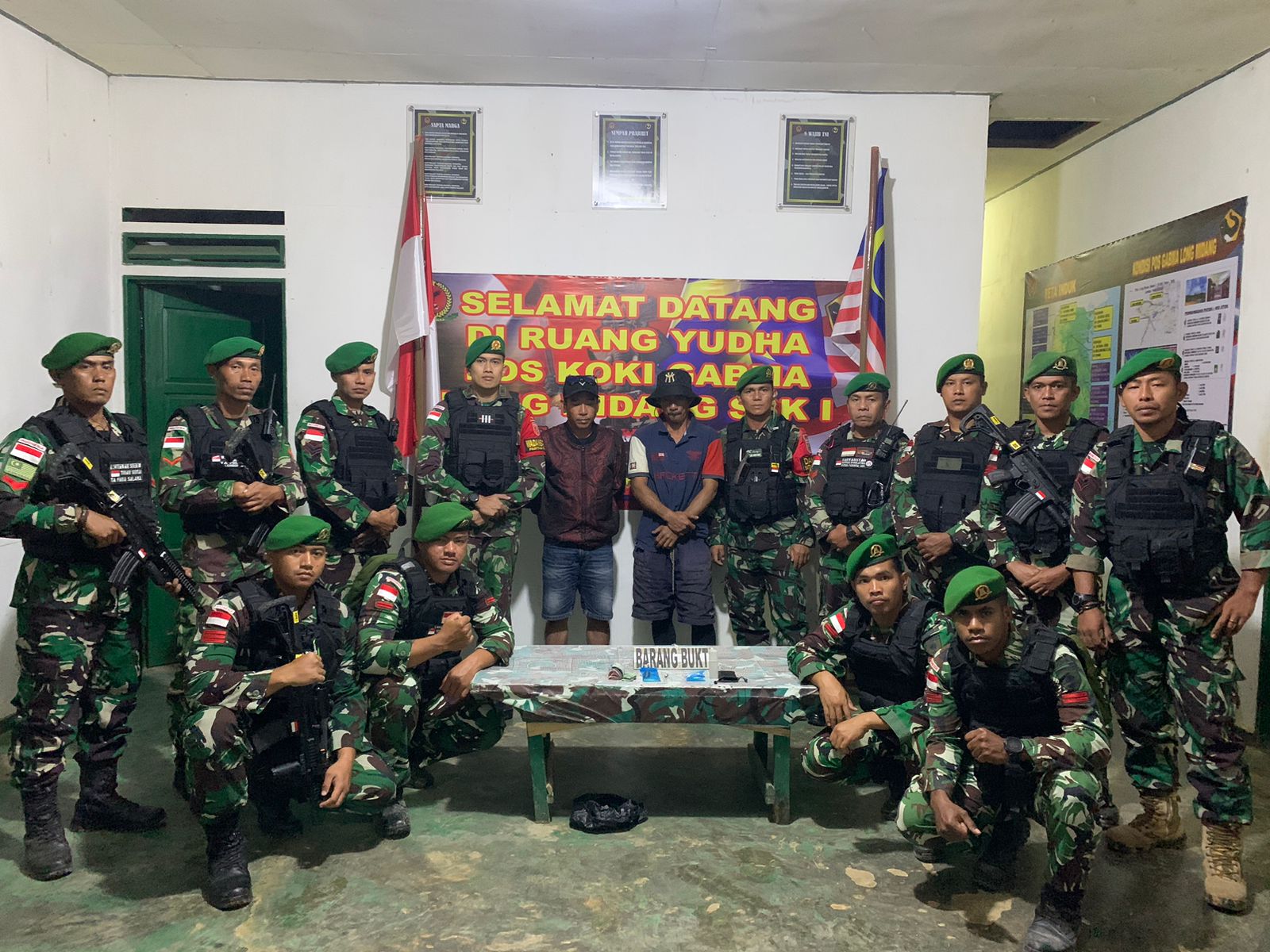 Yonzipur 8/SMG Sergap Penyelundupan Narkotika di Jalan Tikus Long Midang