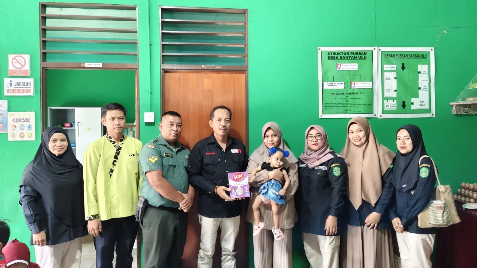 Peduli Kesehatan Balita, Babinsa Koramil 0908-02/Muara Badak Dampingi Kegiatan Posyandu di wilayah Binaan