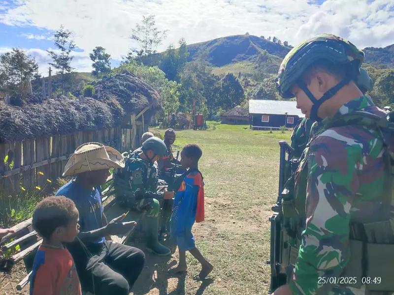 Pos Malagayneri Satgas Yonif 614/RJP Lakukan Anjangsana ke Tokoh Agama