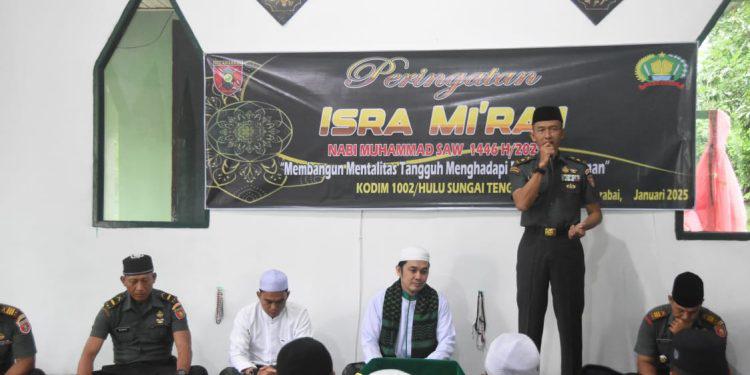 Kodim HST Gelar Peringatan Isra Mi’raj Nabi Muhammad SAW