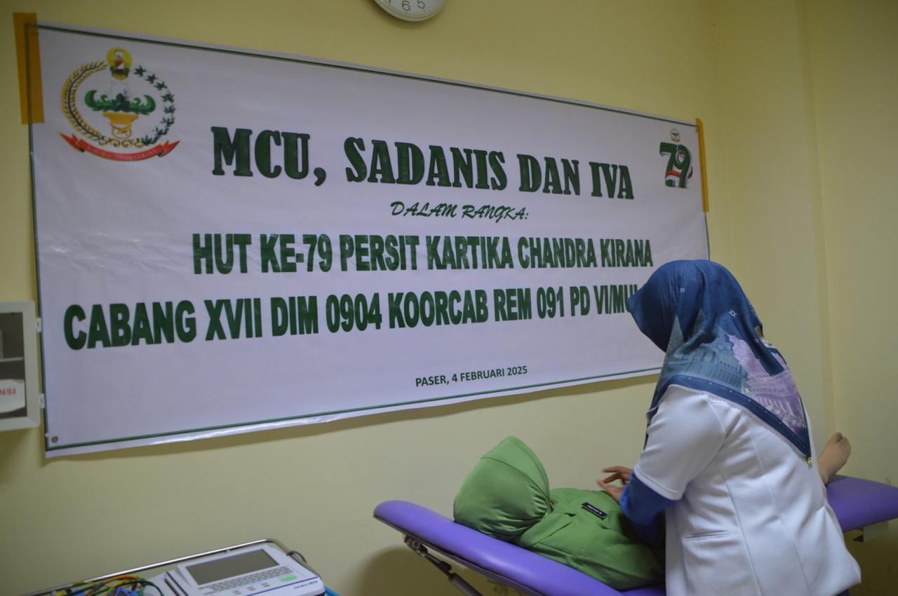 Pastikan Kesehatan Jasmani Anggota Persit KCK Cabang XVII melalui Cek Kesehatan Secara Berkala