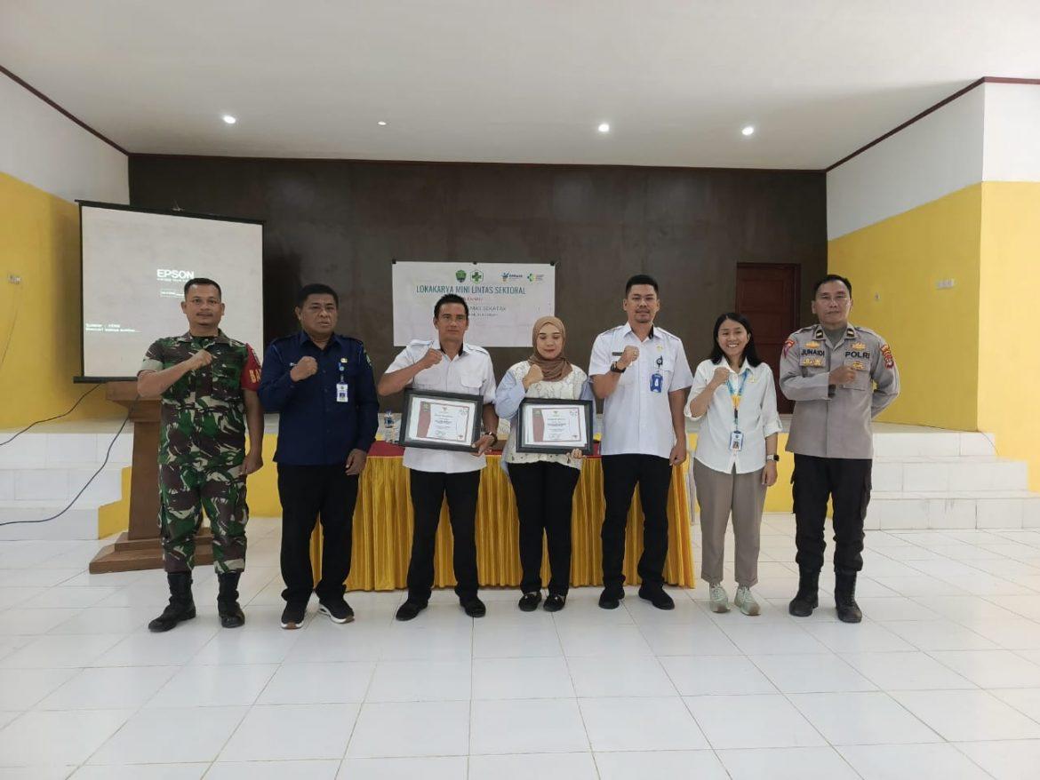 Danramil Sekatak Hadiri Lokakarya Mini Lintas Sektoral Triwulan I UPTD Puskesmas Sekatak