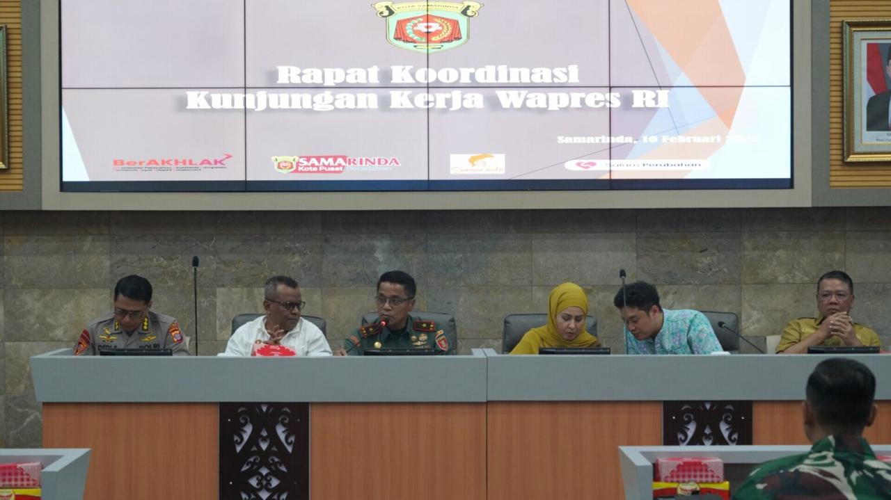 Danrem 091/ASN Pimpin Rakor Pengamanan VVIP Kunjungan Wakil Presiden di Samarinda