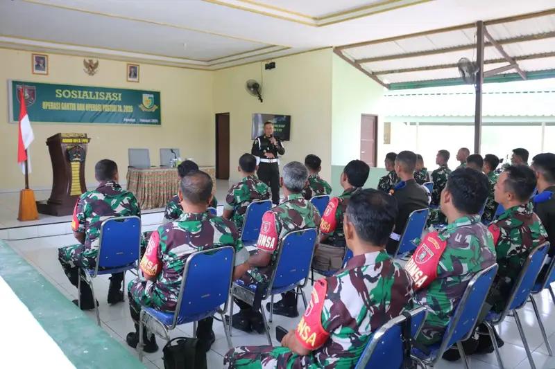 Kodim 0913/PPU Terima Sosialisasikan Operasi Gaktib Kendaraan Dari Subdenpom VI/1-4