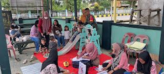 Bentuk Kepedulian Kesehatan Balita, Babinsa Koramil 0910-03/Malinau Kota Dampingi Posyandu.