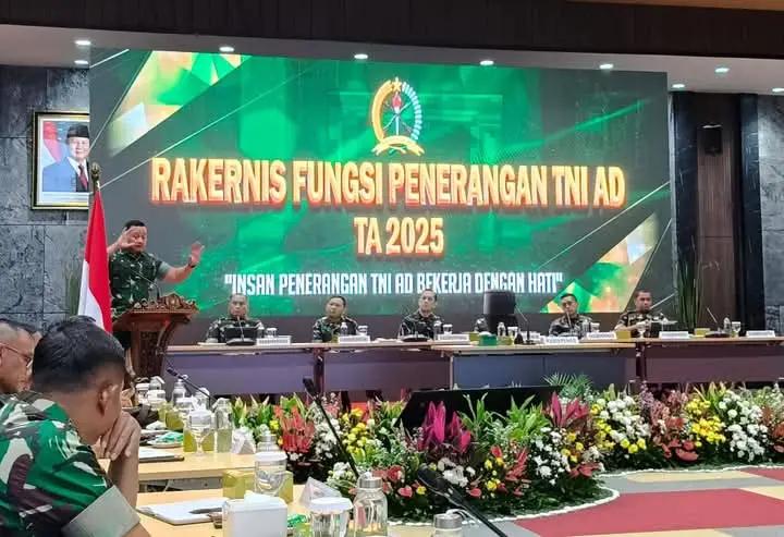 Kapenrem 091/ASN Hadiri Rapat Kerja Teknis Intel Fungsi Penerangan TNI AD