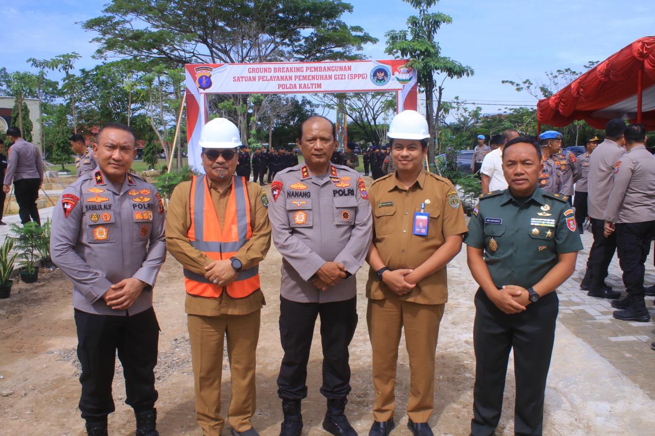 Kasdam VI/Mlw Hadiri Ground Breaking Pembangunan SPPG Polda Kaltim