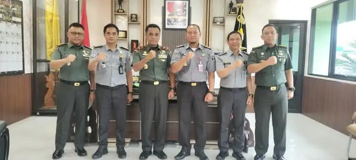 Jalin Sinergitas, Kepala Lapas Kelas IIA Samarinda Silaturahmi dengan Danrem