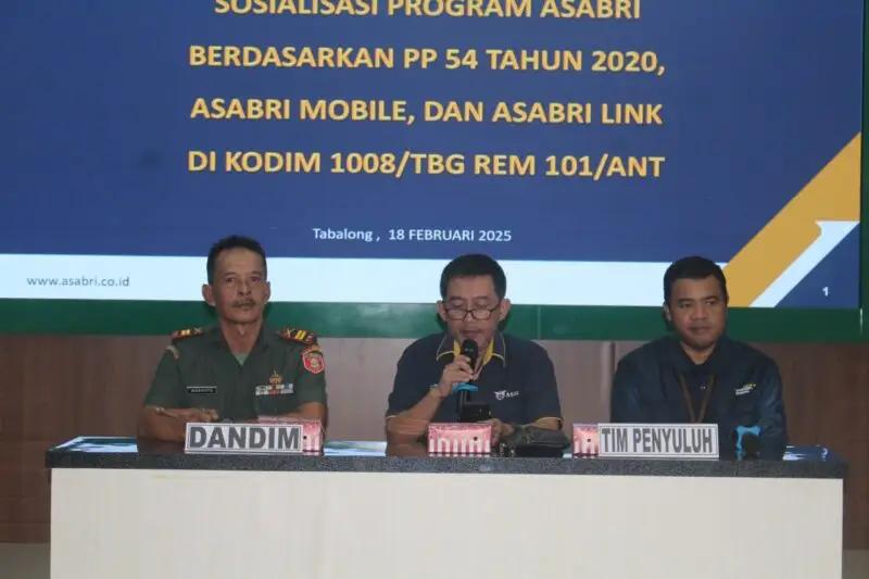 Kodim 1008/Tabalong dan Persit KCK Cabang XXXI Dim 1008 Terima Sosialisasi Program ASABRI