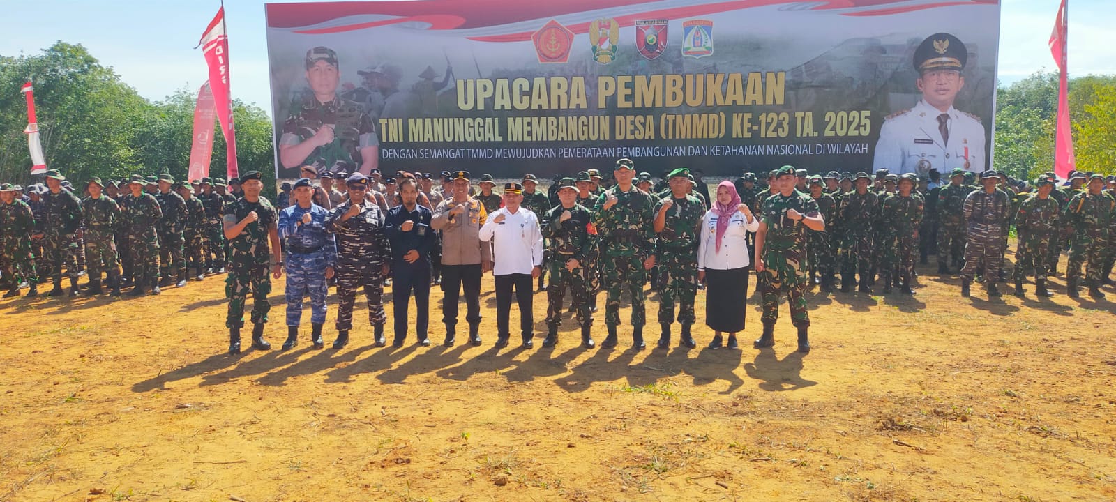 Upacara Pembukaan TMMD Ke-123 Tahun 2025 di Kota Balikpapan