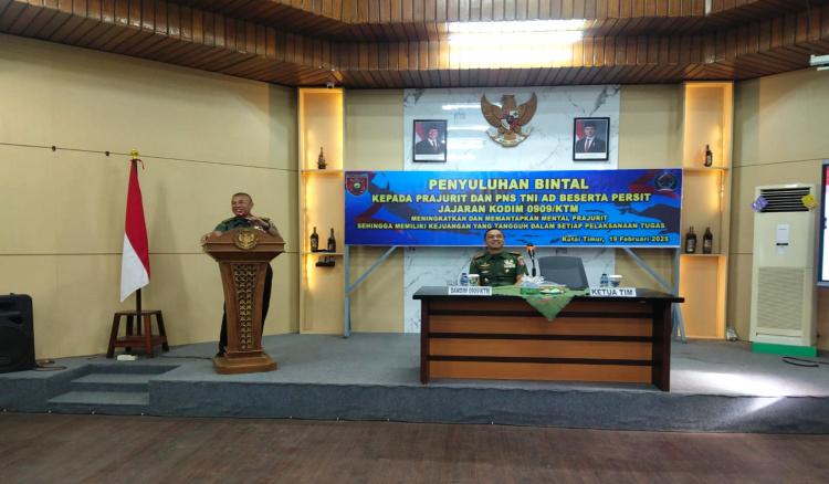 Kodim 0909/KTM Gelar Sosialisasi Bintal untuk Tingkatkan Mental Prajurit