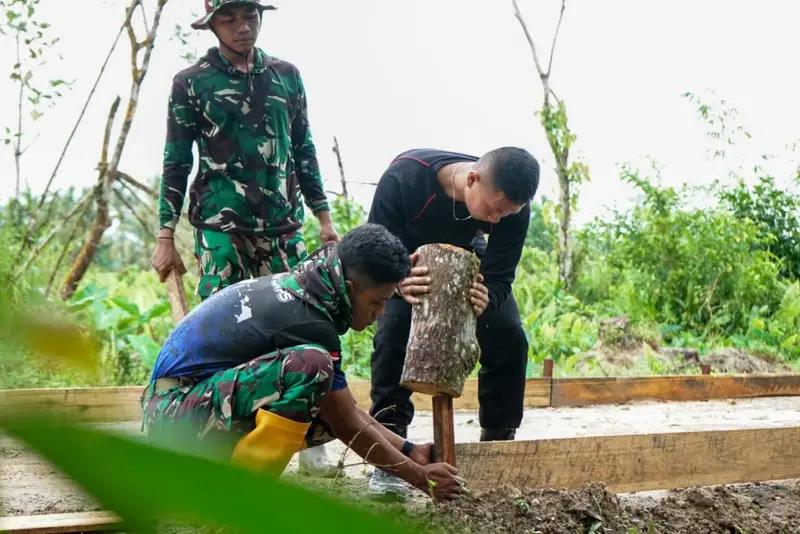 Satgas TMMD Kodim 0907/Tarakan Tak Kenal Lelah Bangun Jalan Penghubung
