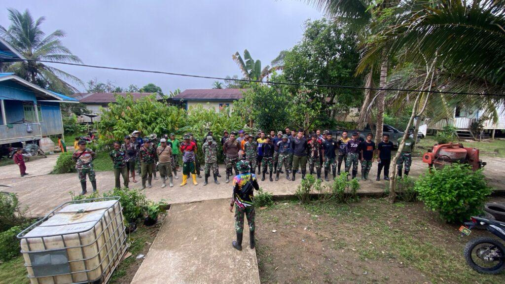 Sebelum Kerja, Anggota Satgas TMMD Gelar Apel Pagi