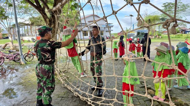 Dandim 1001/HSU-BLG Dukung Kegiatan Outbound PAUD Islam Ihya Ulumuddin Nur Sufiyah