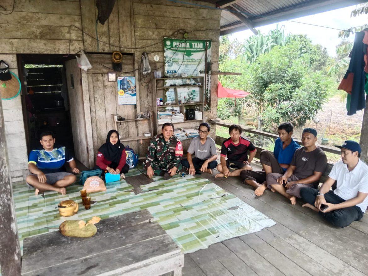 Babinsa Tanjung Palas Hilir Rapat Pengelolaan Lahan Brigade Pangan Teluk Borneo