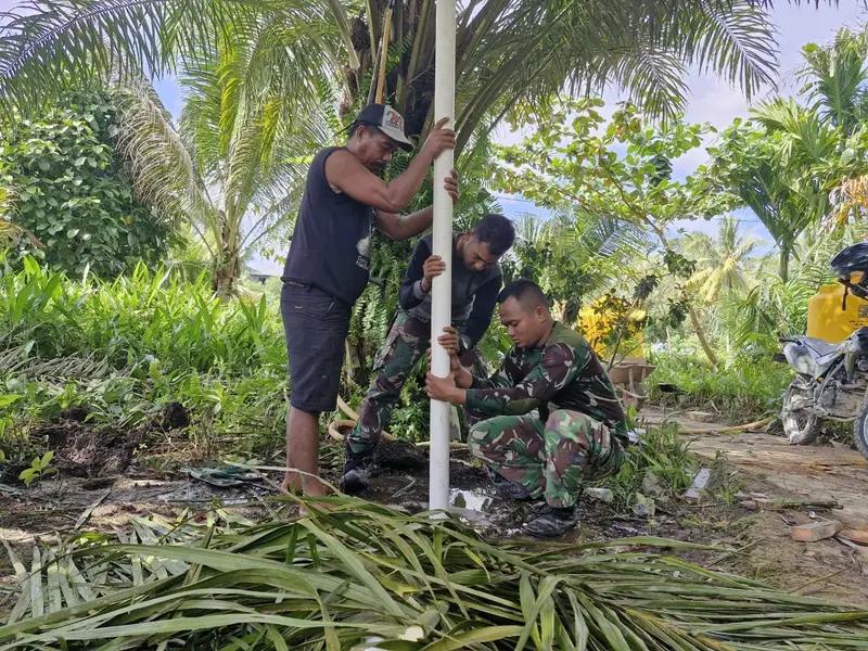 Penuhi Kebutuhan Air Bersih, Satgas TMMD ke 123 Kodim 0907/Trk Kembali Buat Sumur Bor
