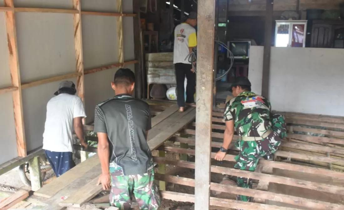 Temukan Rumah Tidak Layak Huni, Satgas TMMD di Kotabaru Lakukan Ini