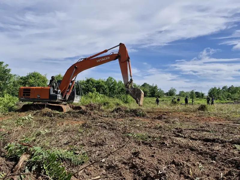 Kodim 0907/Trk Kerahkan Alat Berat untuk Percepat Persiapan Lahan Ketahanan Pangan