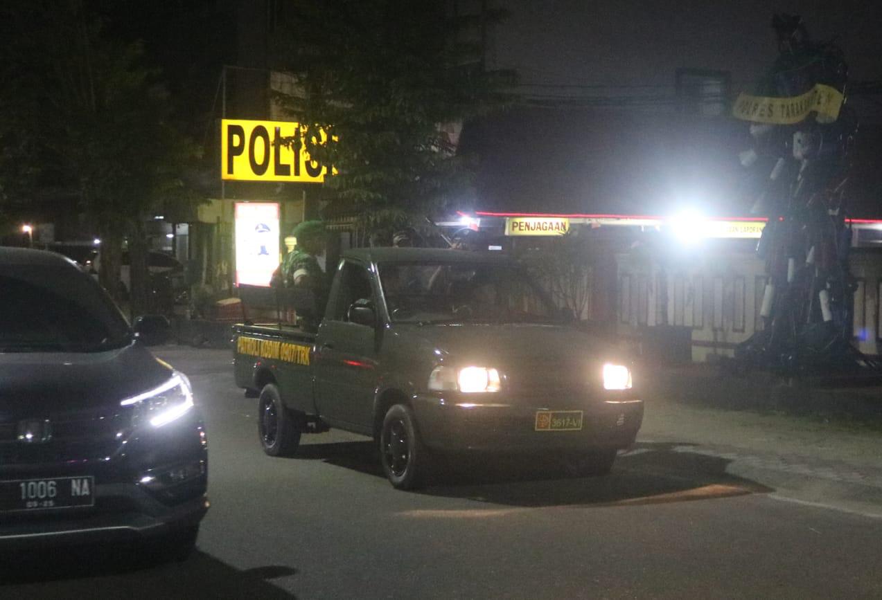 Kodim 0907/Trk Gelar Patroli, Pastikan Kondusifitas Pasca Insiden Perselisihan Di Polres Tarakan