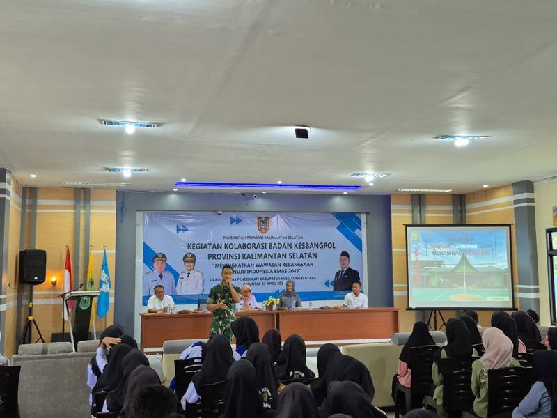 Kolaborasi Cegah Radikalisme, Badan Kesbangpol Kalsel dan Kodim 1001/HSU-BLG Berikan Wasbang