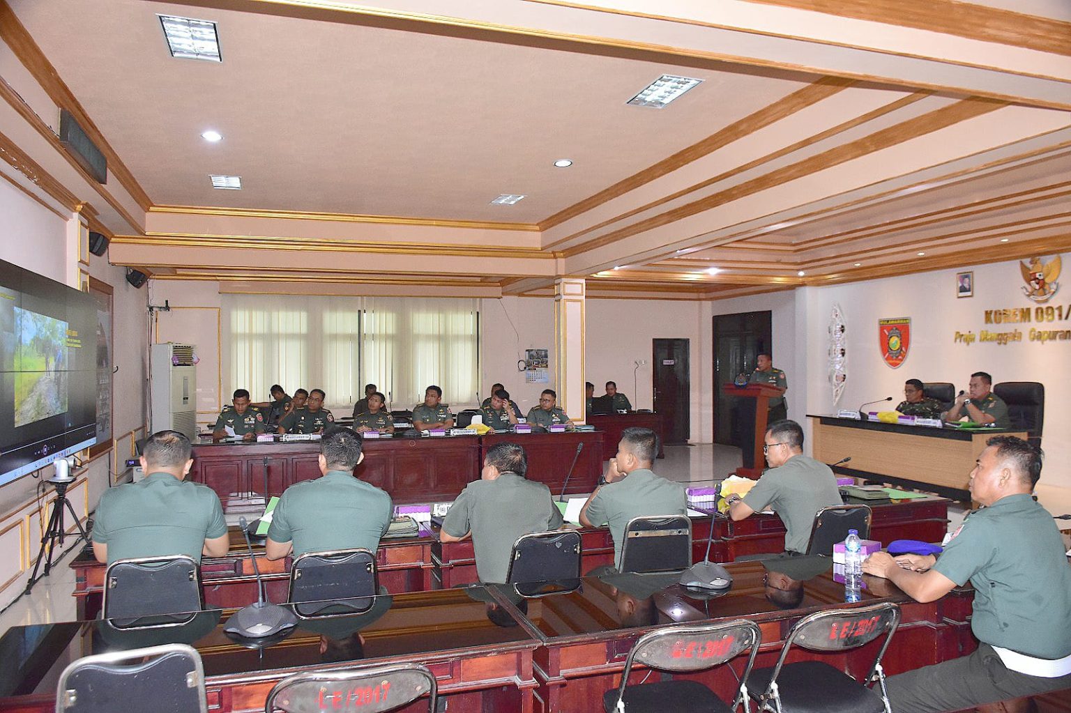 Danrem 091/ASN Terima Paparan Kesiapan TMMD ke-124 TA 2025