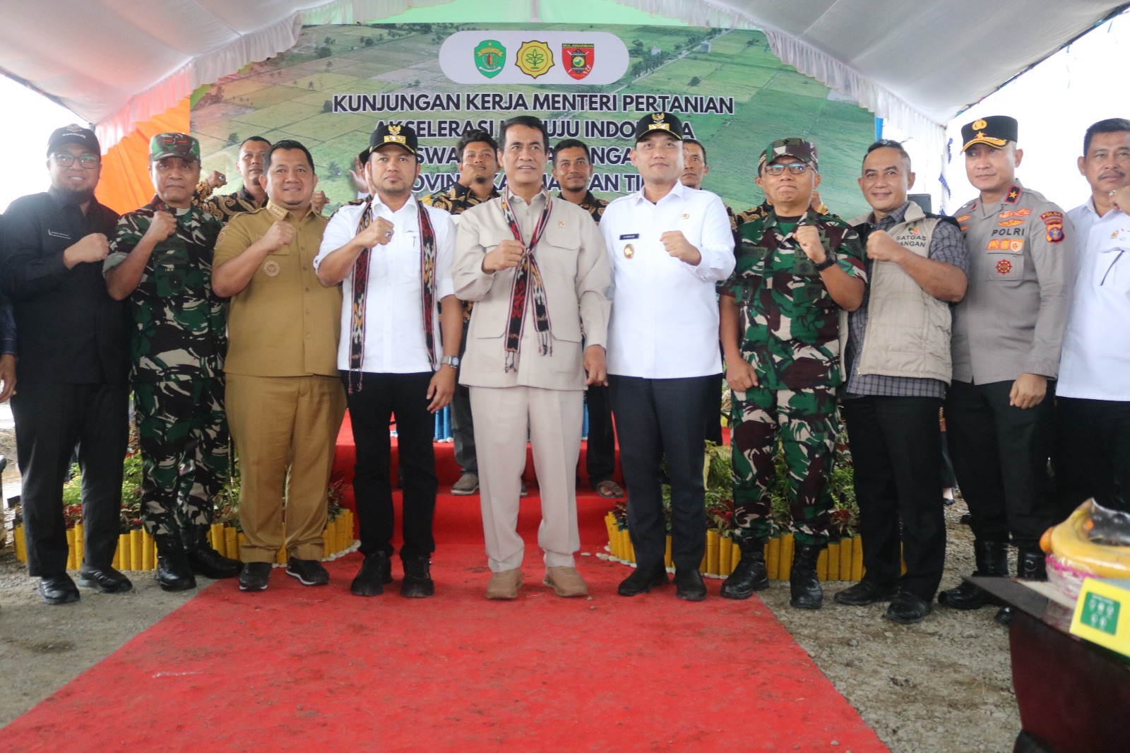 Kodam VI/Mulawarman Kawal Kunjungan Kerja Mentan RI di Kabupaten Penajam Paser Utara