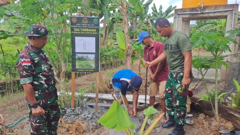 Solusi Kekeringan: TMMD ke-124 Kodim Nunukan Hadirkan Sumur Bor untuk Warga RT 04 Mansapa