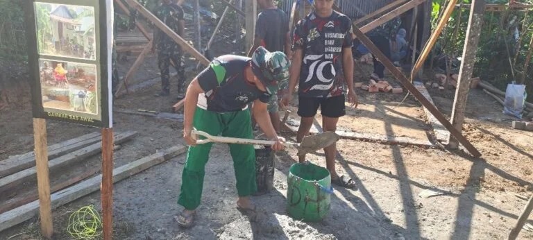 TMMD Nunukan: TNI dan Warga Gotong Royong Bangun RTLH