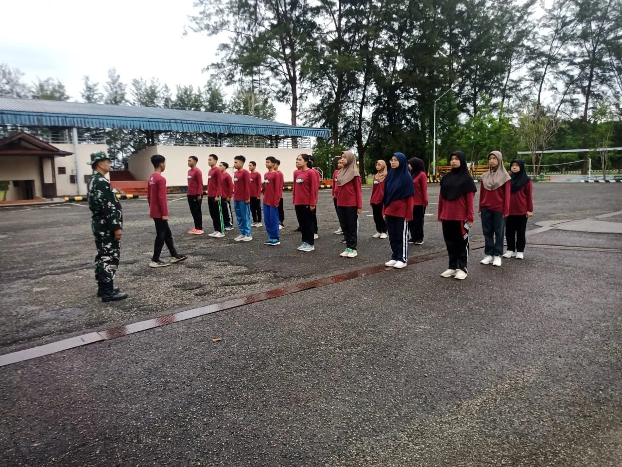 Bentuk karakter Dan Disiplin, Anggota koramil 0908-01/Loktuan Berikan pelatihan PBB