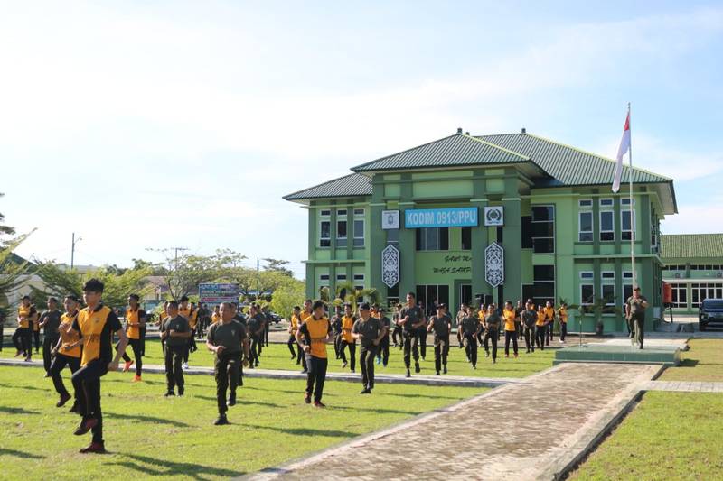 Soliditas dan Kebersamaan Kodim 0913/PPU dan Polres PPU Dikemas dalam Olahraga Bersama