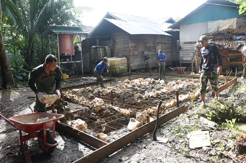 Satu Rumah Rampung, Satgas TMMD HST Fokus Selesaikan Rehab RTLH Kedua