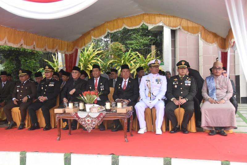 Mengenang Jasa Pahlawan, Dandim 1003/HSS Hadiri Upacara Peringatan HUT Ke 67 Proklamasi Gubernur Tentara Alri Divisi IV Pertahanan Kalimantan