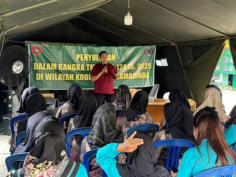 Satgas TMMD Ke – 124 Kodim 0901/Samarinda Berikan Penyuluhan Tentang Hipertensi dan Diabetes